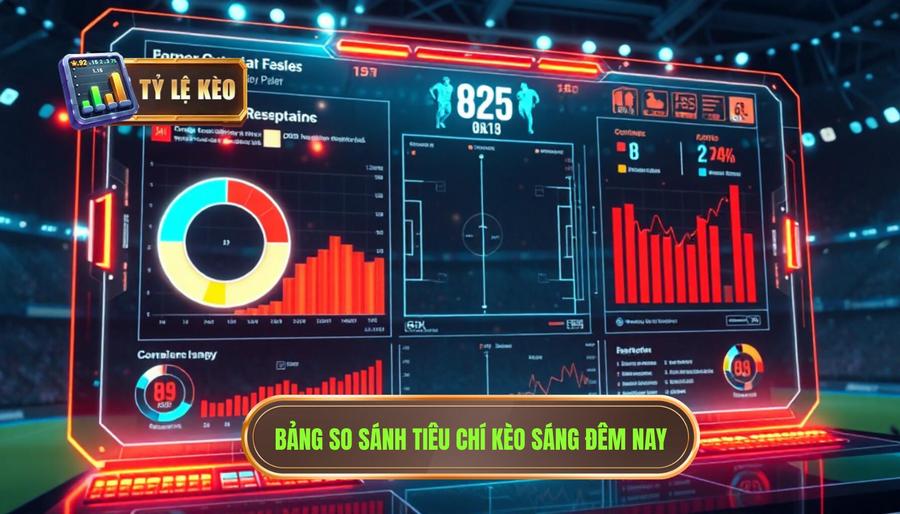 Soi tỷ lệ kèo đêm nay: Đâu là lựa chọn sáng? 3 Bảng so sánh các tiêu chí đánh giá kèo sáng đêm nay